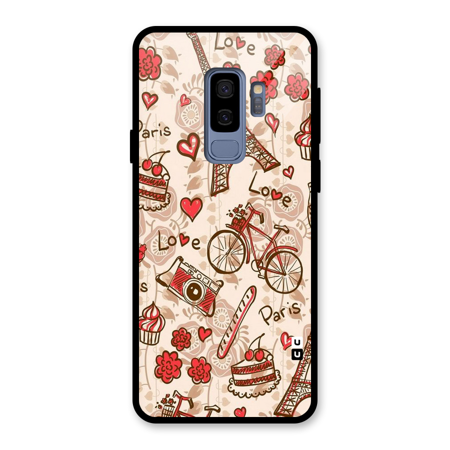 Red Peach City Glass Back Case for Galaxy S9 Plus