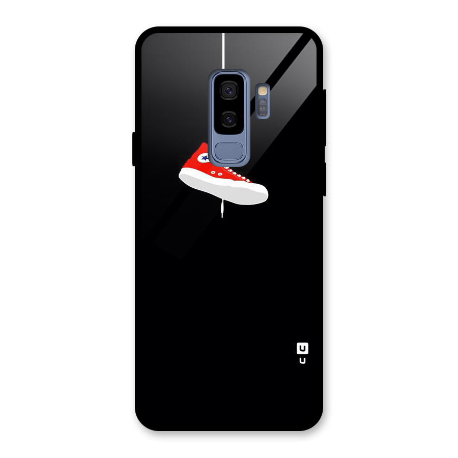 Red Shoe Hanging Glass Back Case for Galaxy S9 Plus