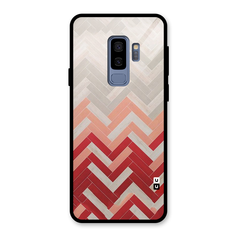 Reds and Greys Glass Back Case for Galaxy S9 Plus