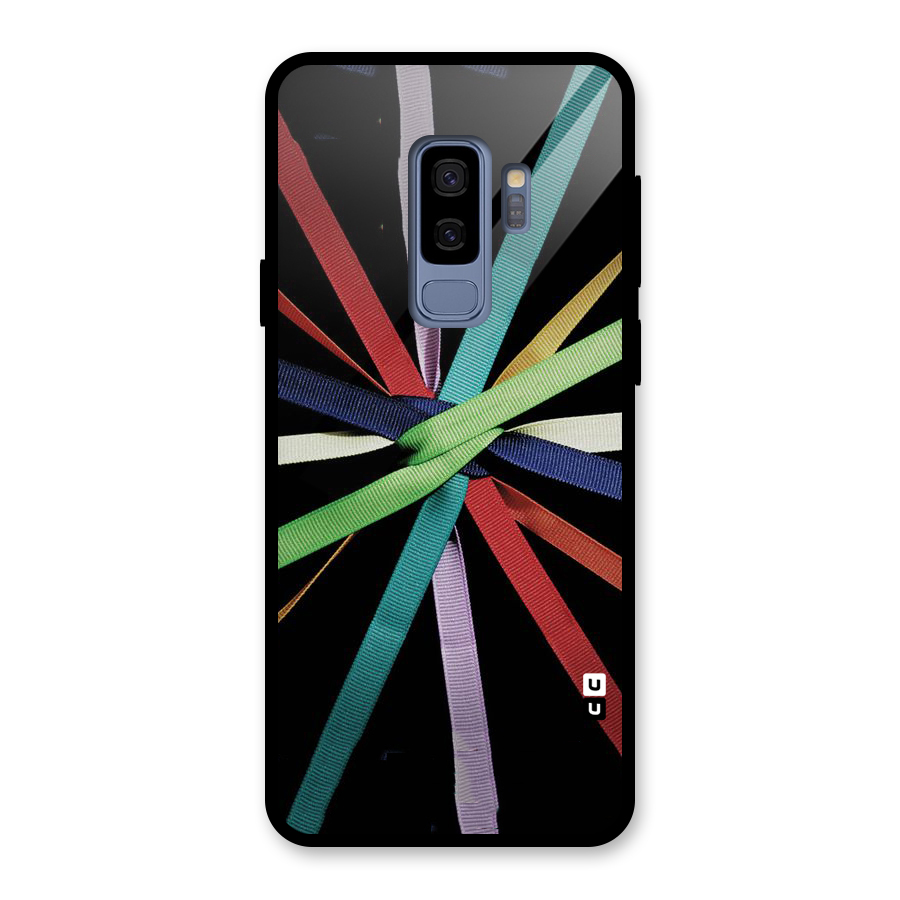 Ribbon Design Glass Back Case for Galaxy S9 Plus