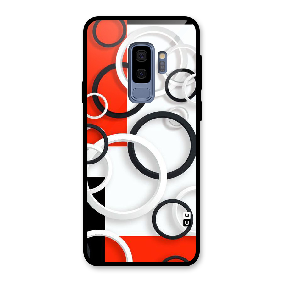 Rings Abstract Glass Back Case for Galaxy S9 Plus