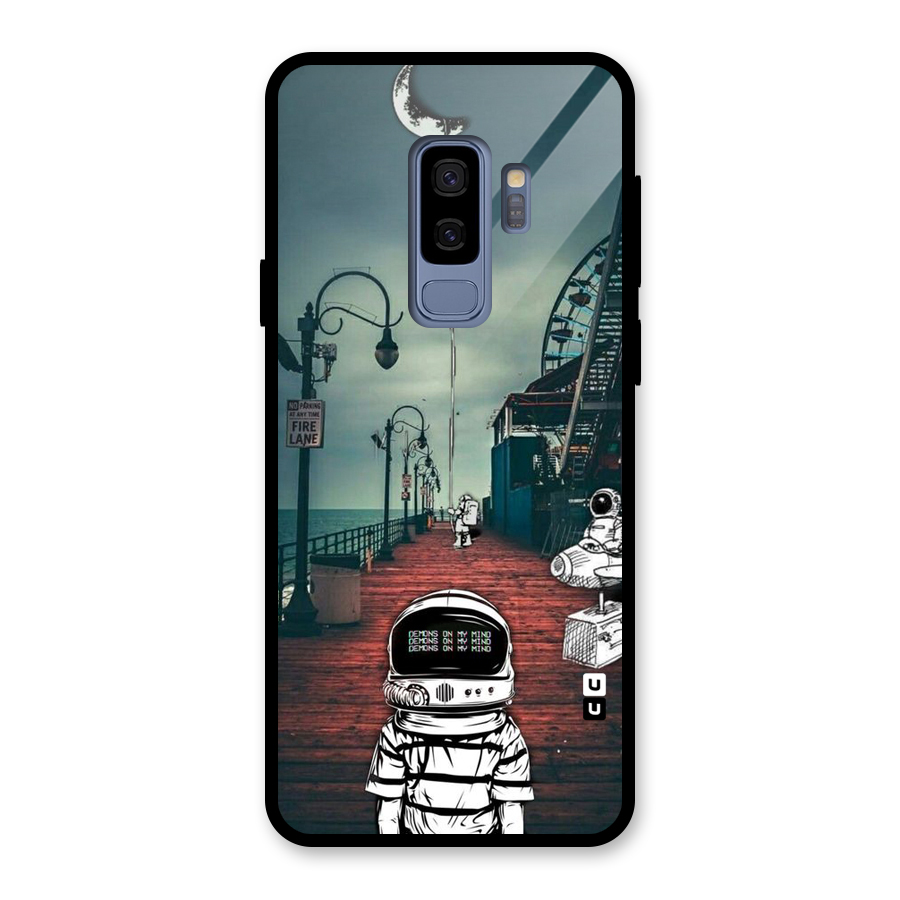 Robotic Design Glass Back Case for Galaxy S9 Plus