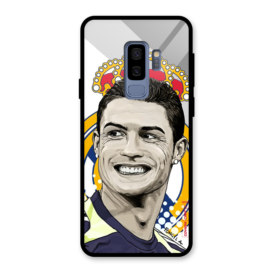 Ronaldo Madrid King Glass Back Case for Galaxy S9 Plus
