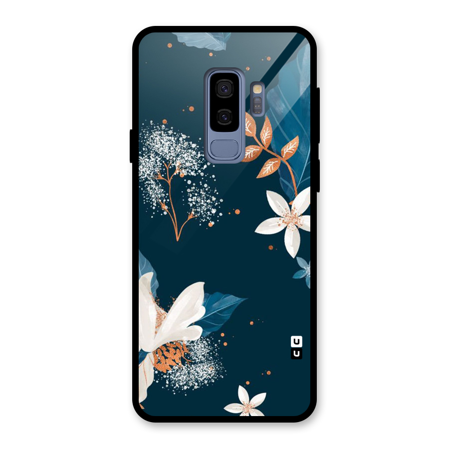Royal Floral Glass Back Case for Galaxy S9 Plus