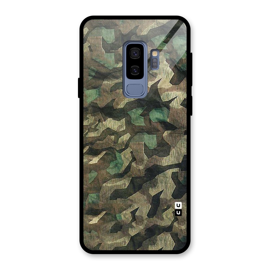 Rugged Army Glass Back Case for Galaxy S9 Plus