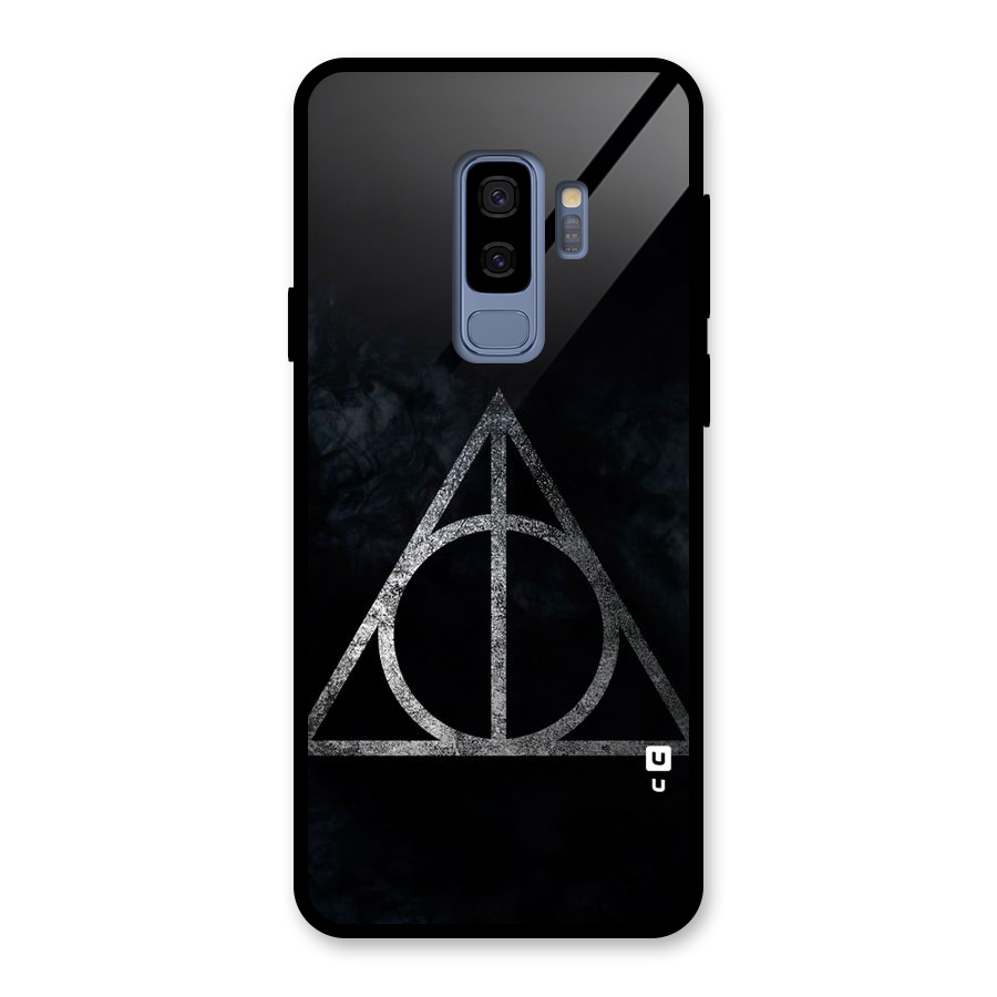 Rugged Triangle Design Glass Back Case for Galaxy S9 Plus
