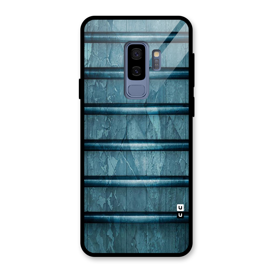 Rustic Blue Shelf Glass Back Case for Galaxy S9 Plus