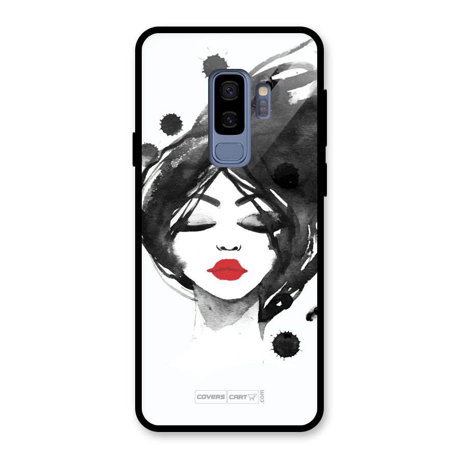 Sassy Girl Glass Back Case for Galaxy S9 Plus