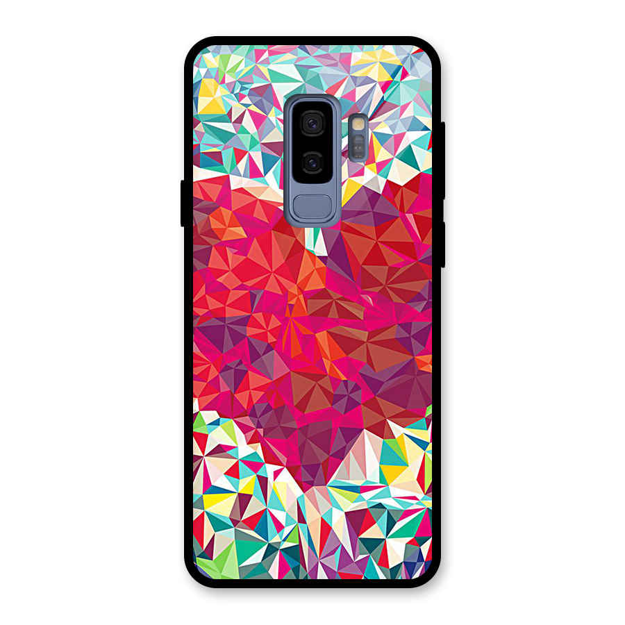 Scrumbled Heart Glass Back Case for Galaxy S9 Plus
