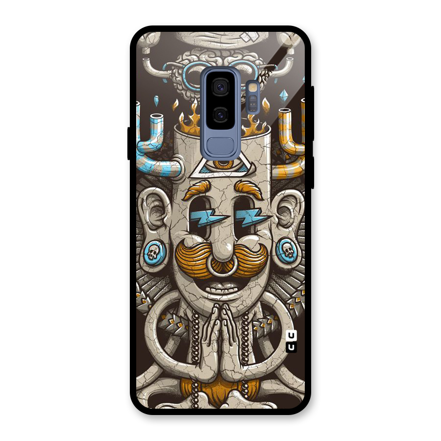 Sculpture Design Glass Back Case for Galaxy S9 Plus