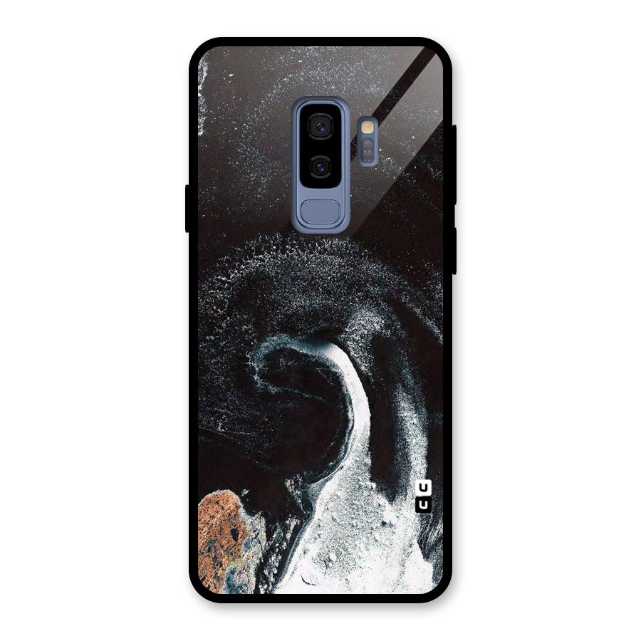 Sea Ice Space Art Glass Back Case for Galaxy S9 Plus