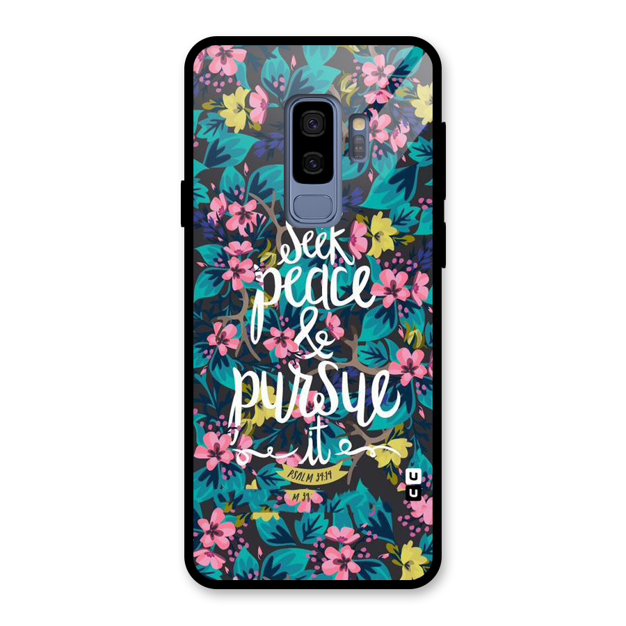 Seek Peace Glass Back Case for Galaxy S9 Plus