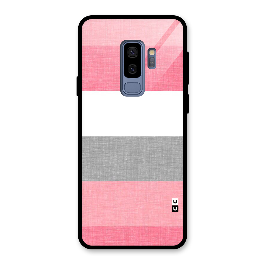Shades Pink Stripes Glass Back Case for Galaxy S9 Plus