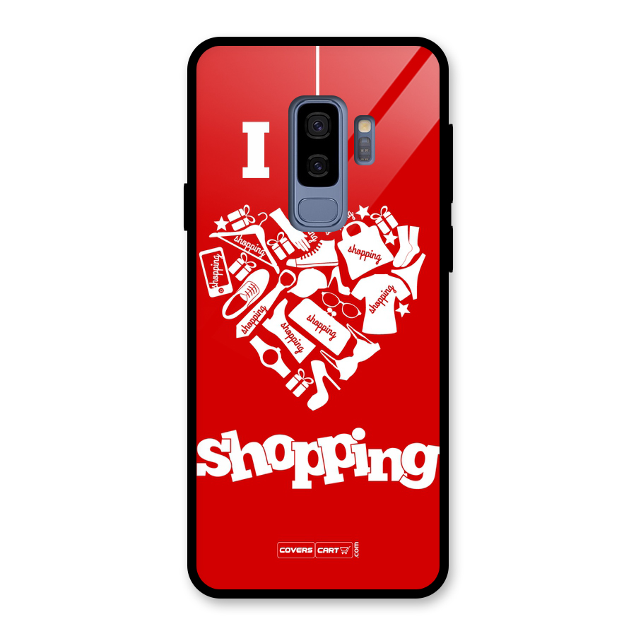 Shopaholic Shopping Love Glass Back Case for Galaxy S9 Plus