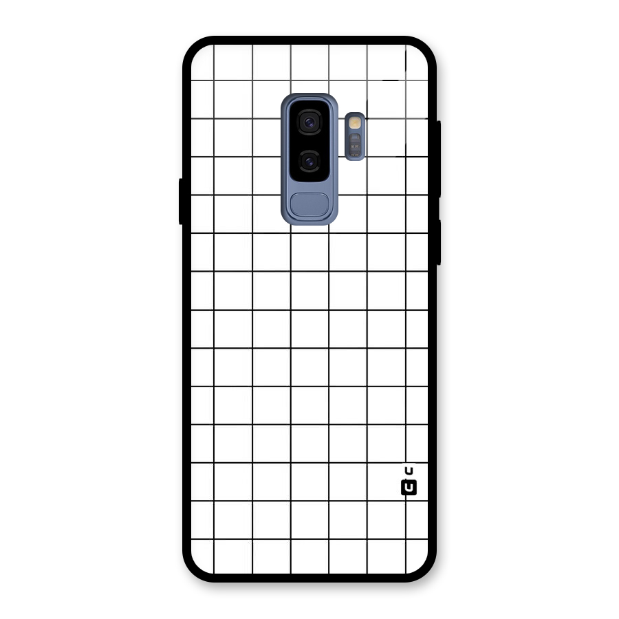 Simple Checks Glass Back Case for Galaxy S9 Plus