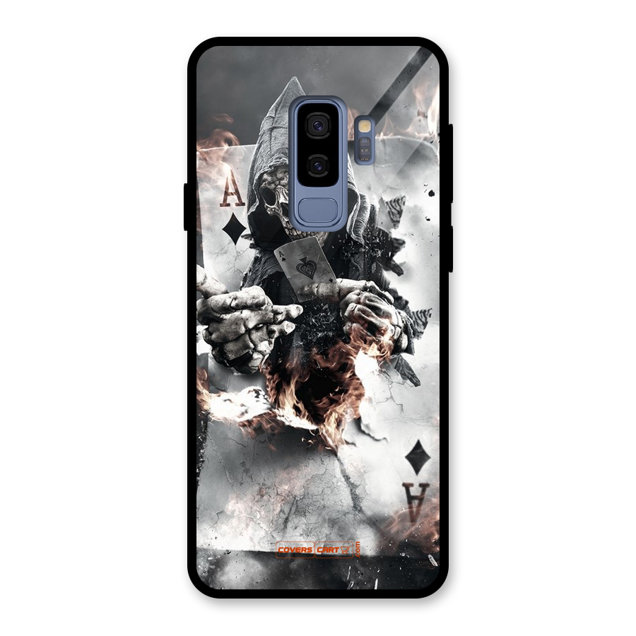 Skull with an Ace Glass Back Case for Galaxy S9 Plus