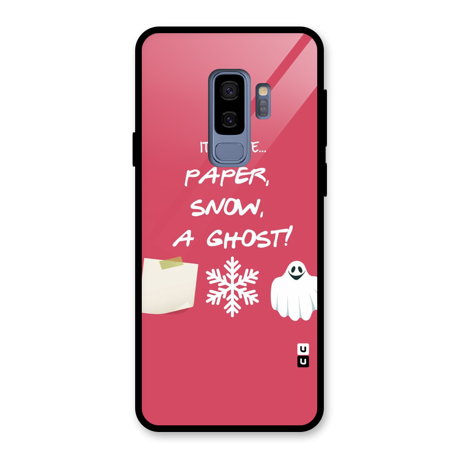 Snow Paper Glass Back Case for Galaxy S9 Plus