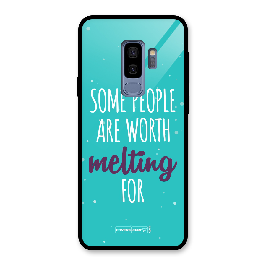 Some People Are Worth Melting For Glass Back Case for Galaxy S9 Plus