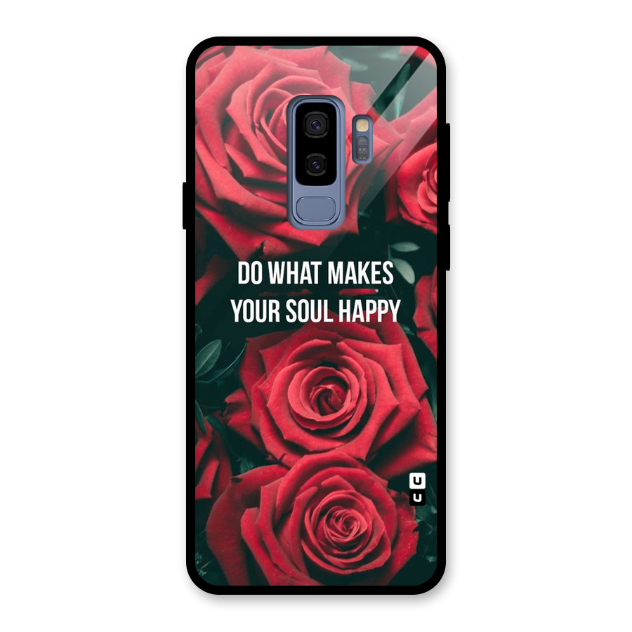 Soul Happy Glass Back Case for Galaxy S9 Plus