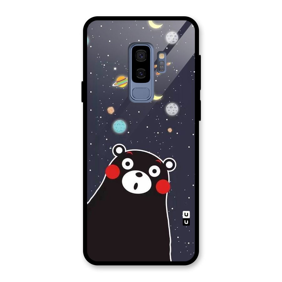 Space Bear Glass Back Case for Galaxy S9 Plus