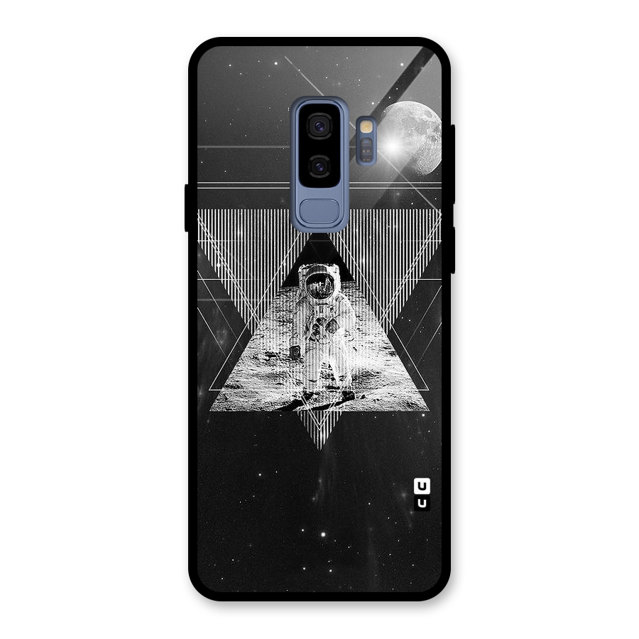 Space Triangle Abstract Glass Back Case for Galaxy S9 Plus