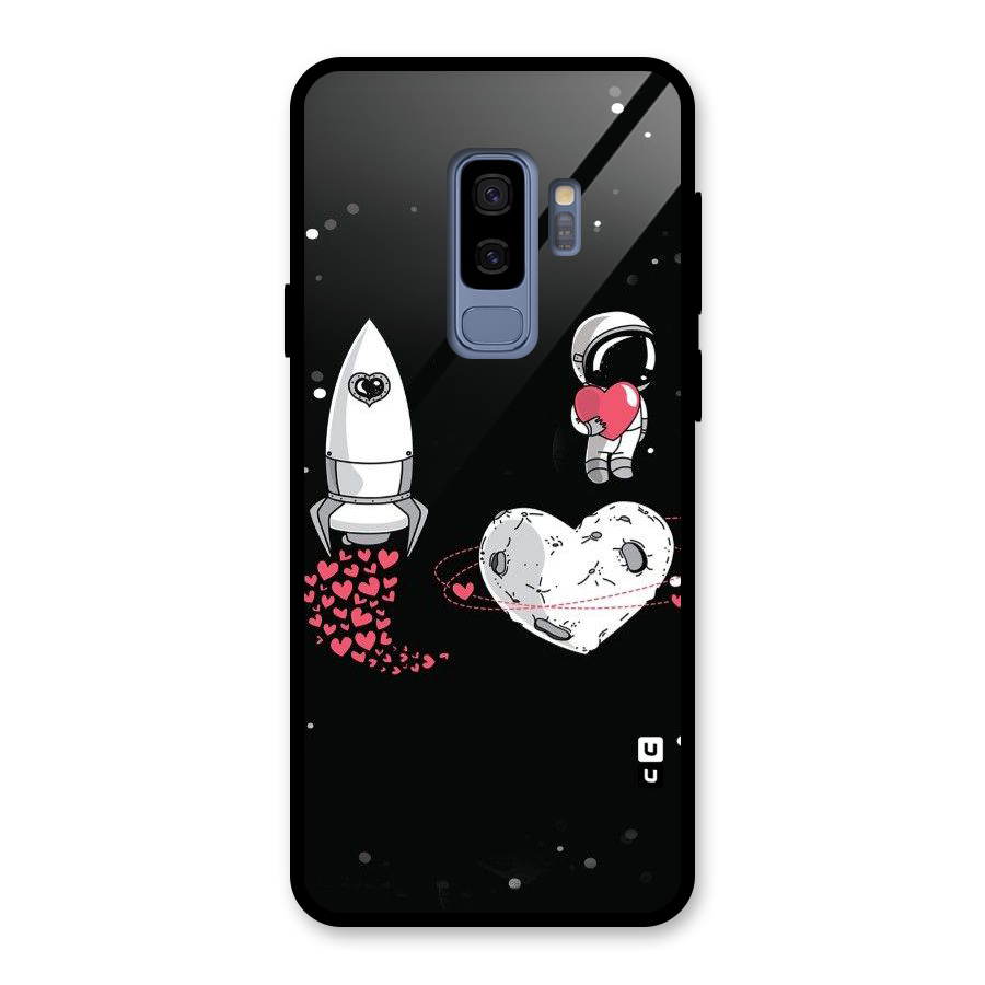 Spaceman Love Glass Back Case for Galaxy S9 Plus