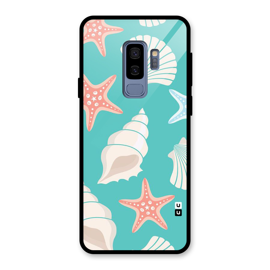 Starfish Sea Shell Glass Back Case for Galaxy S9 Plus