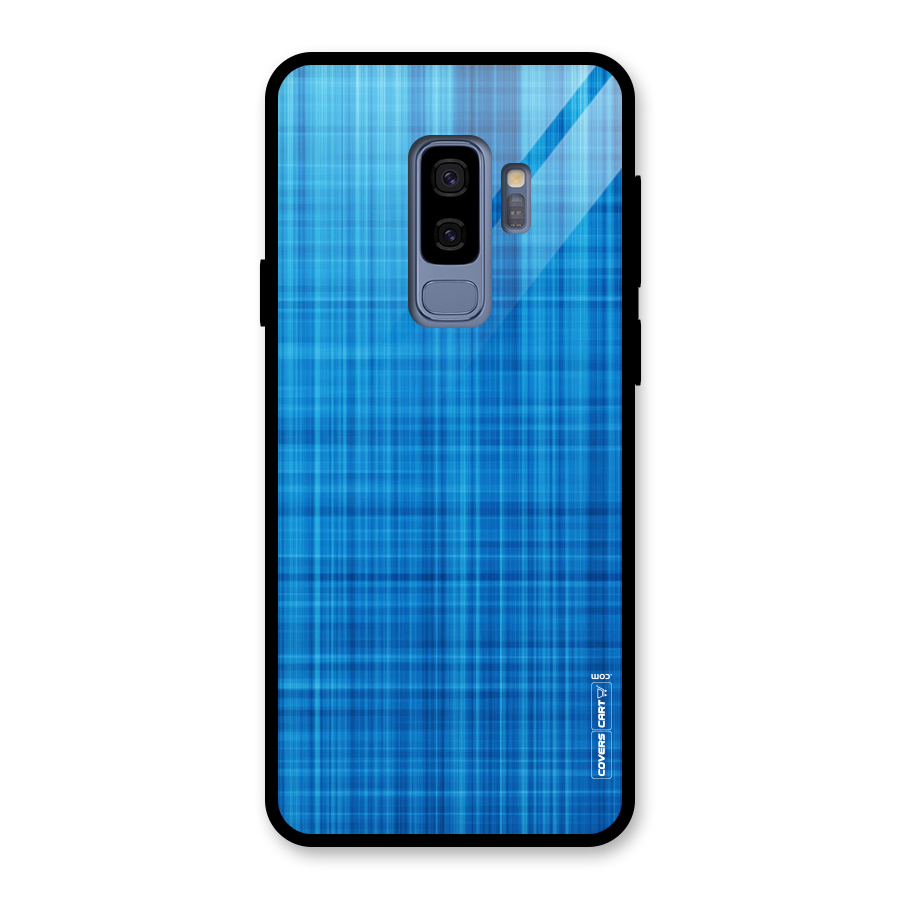 Stripe Blue Abstract Glass Back Case for Galaxy S9 Plus