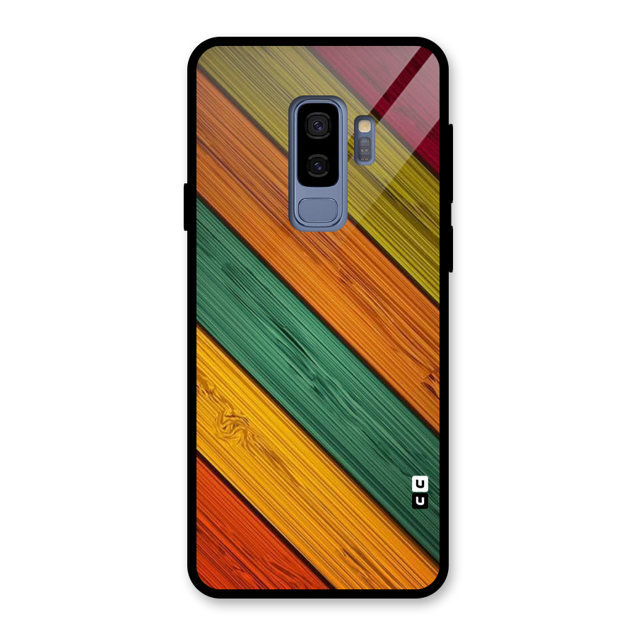 Stripes Classic Design Glass Back Case for Galaxy S9 Plus