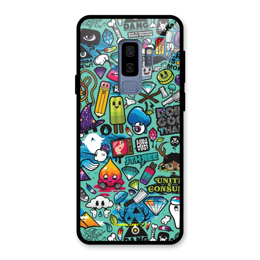 Sweet Candies Glass Back Case for Galaxy S9 Plus