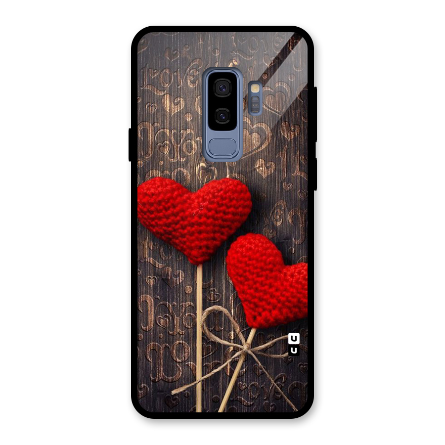 Thread Art Wooden Print Glass Back Case for Galaxy S9 Plus