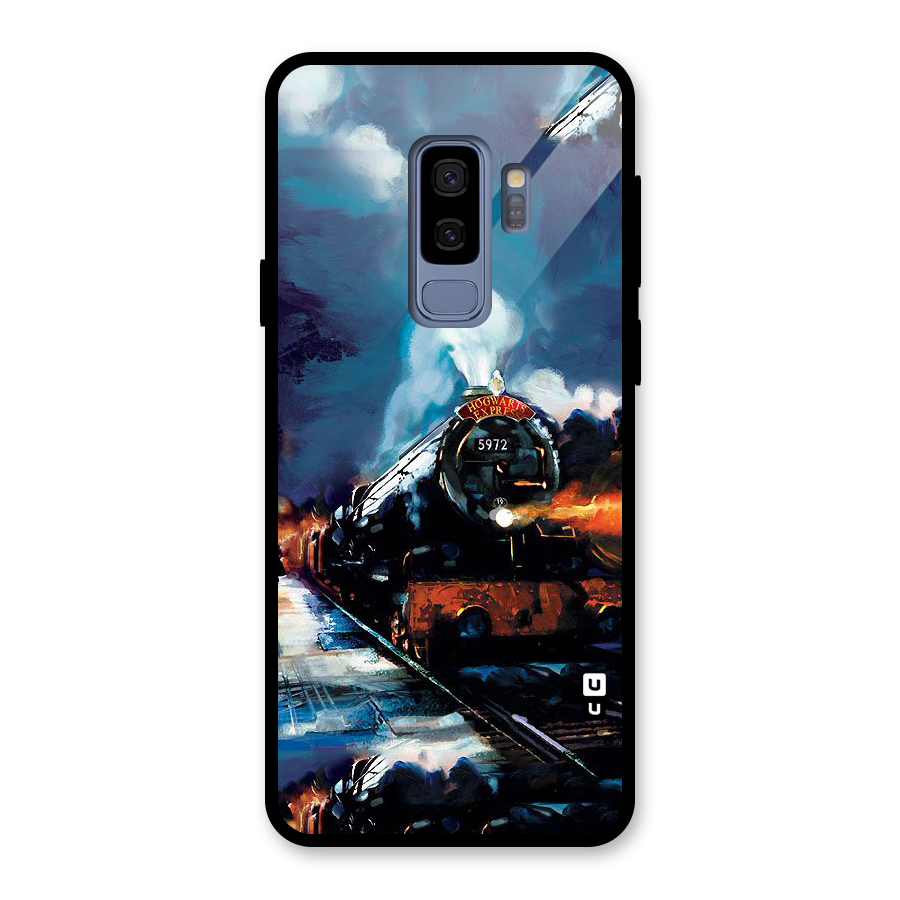 Train Art Glass Back Case for Galaxy S9 Plus