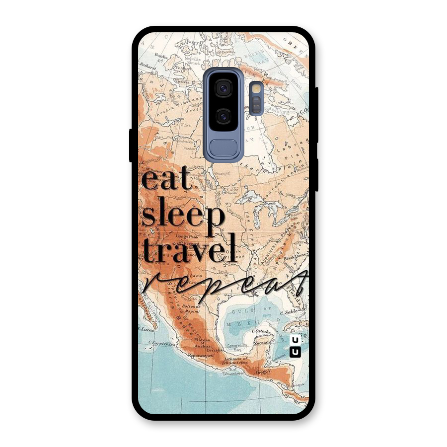 Travel Repeat Glass Back Case for Galaxy S9 Plus