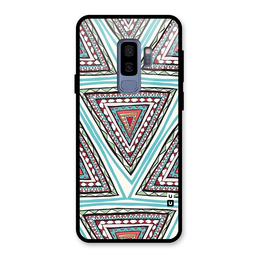Triangle Abstract Mode Glass Back Case for Galaxy S9 Plus