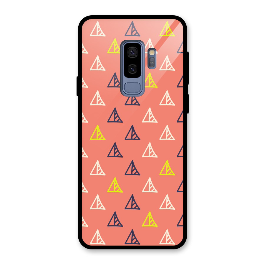 Triangular Boho Pattern Glass Back Case for Galaxy S9 Plus