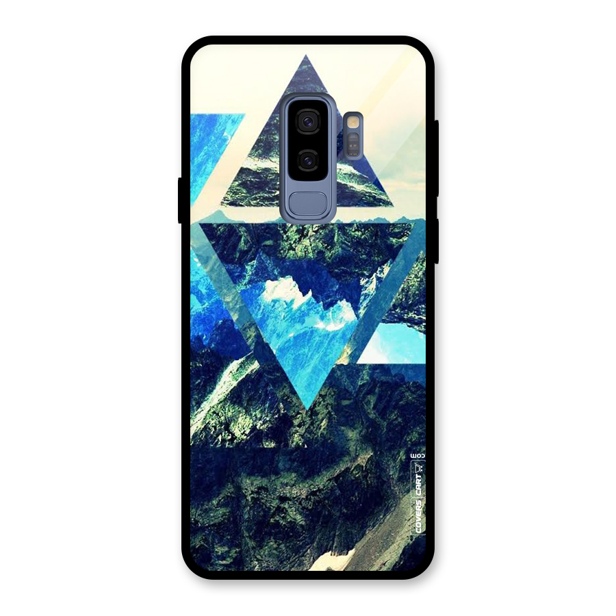 Triangular View Glass Back Case for Galaxy S9 Plus