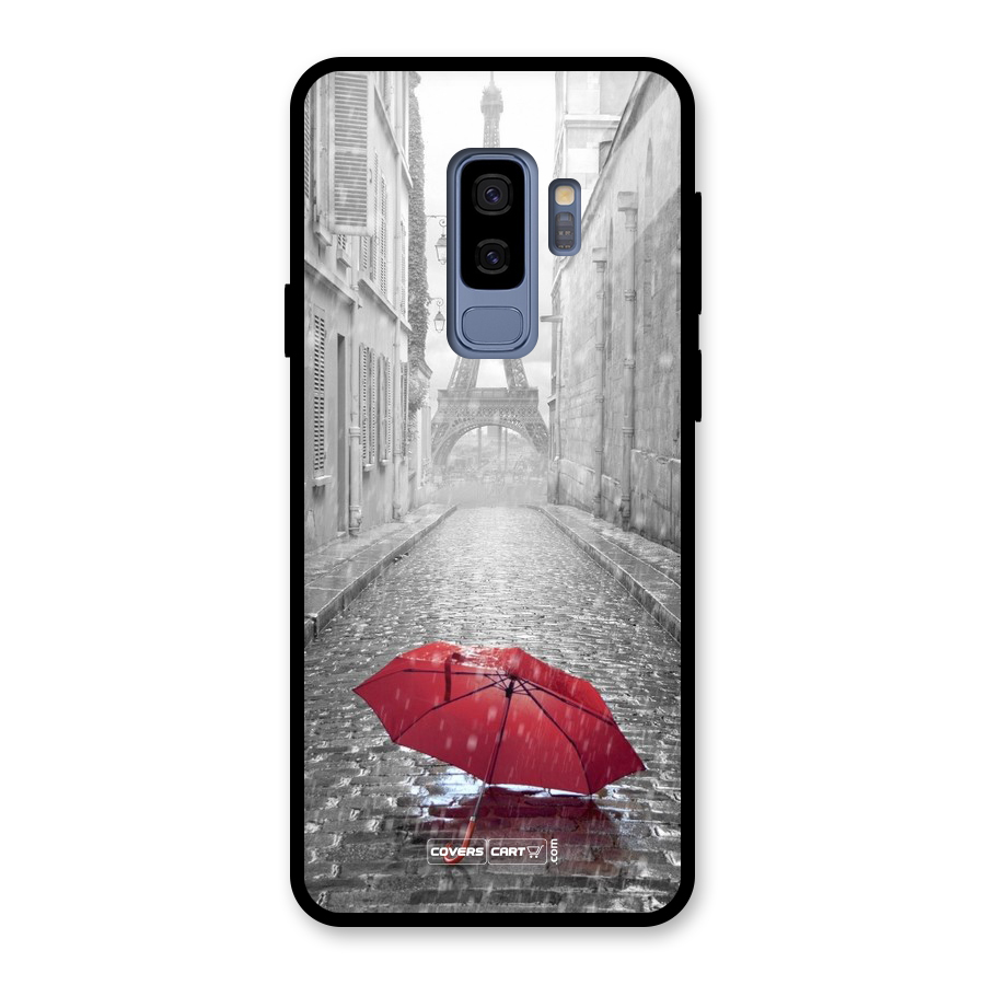 Umbrella Paris Glass Back Case for Galaxy S9 Plus