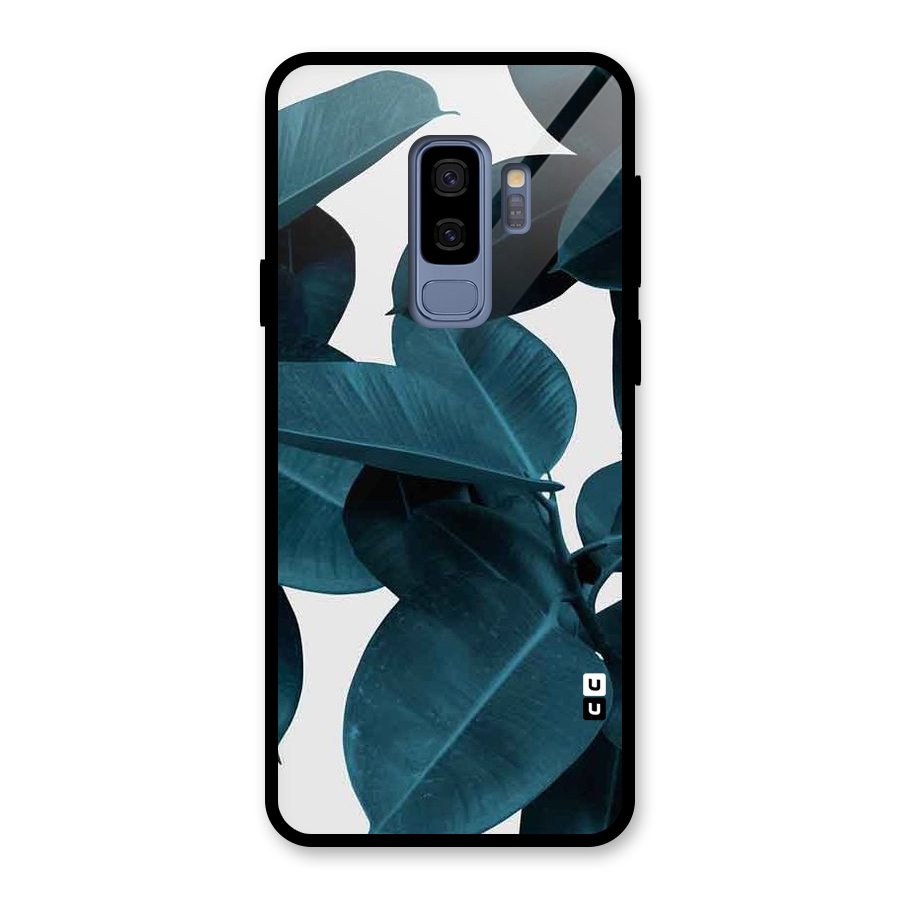Very Aesthetic Leafs Glass Back Case for Galaxy S9 Plus