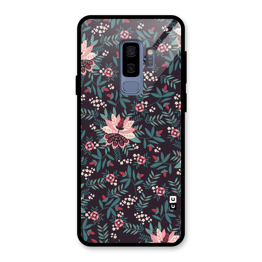 Very Leafy Pattern Glass Back Case for Galaxy S9 Plus