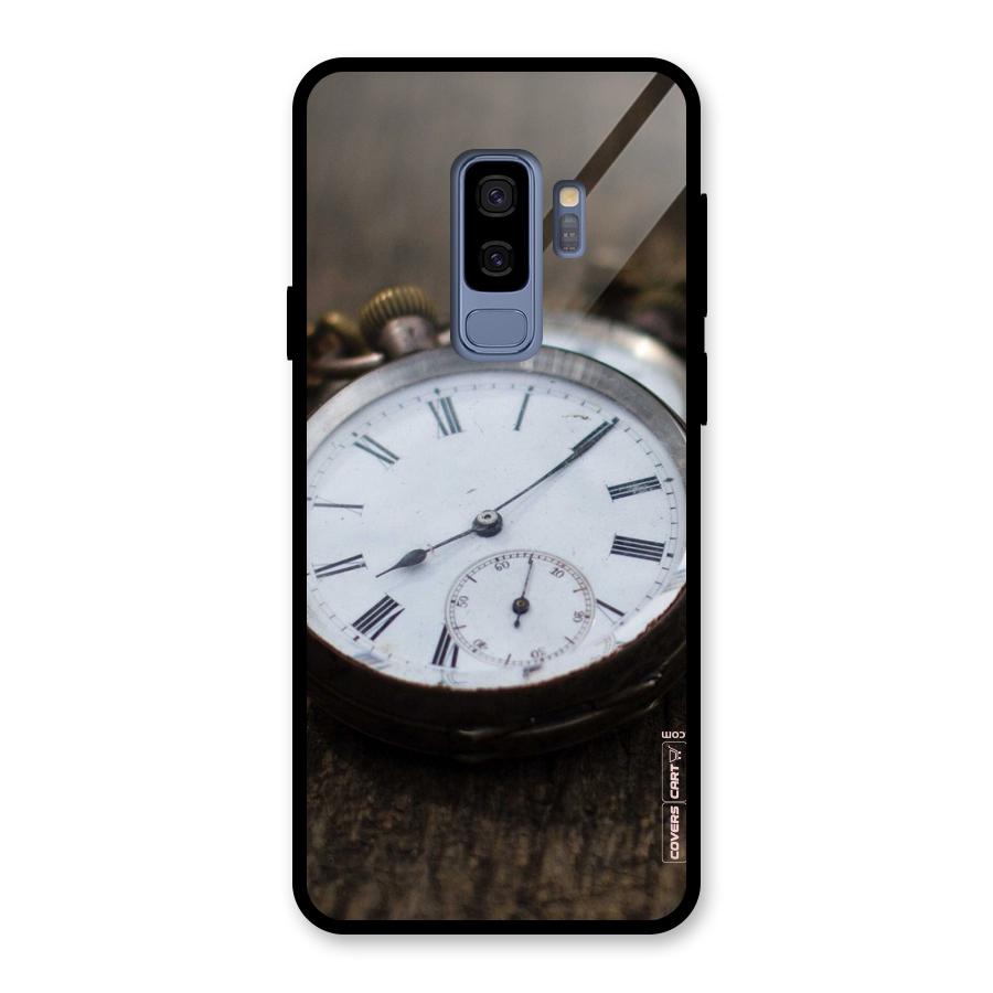 Vintage Clock Glass Back Case for Galaxy S9 Plus