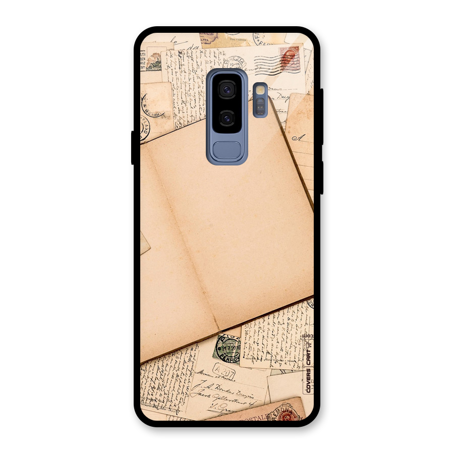 Vintage Journal Glass Back Case for Galaxy S9 Plus