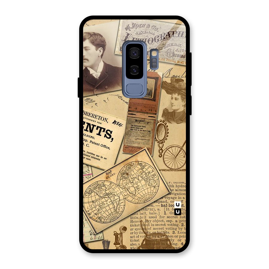 Vintage Memories Glass Back Case for Galaxy S9 Plus