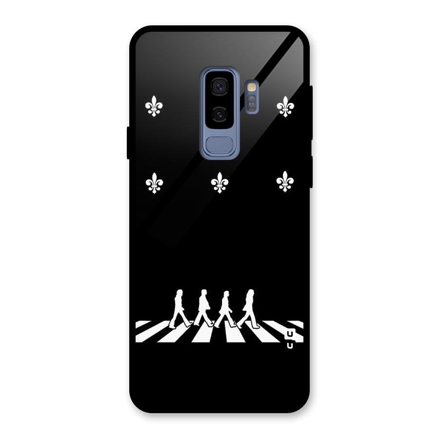 Walking Four Glass Back Case for Galaxy S9 Plus