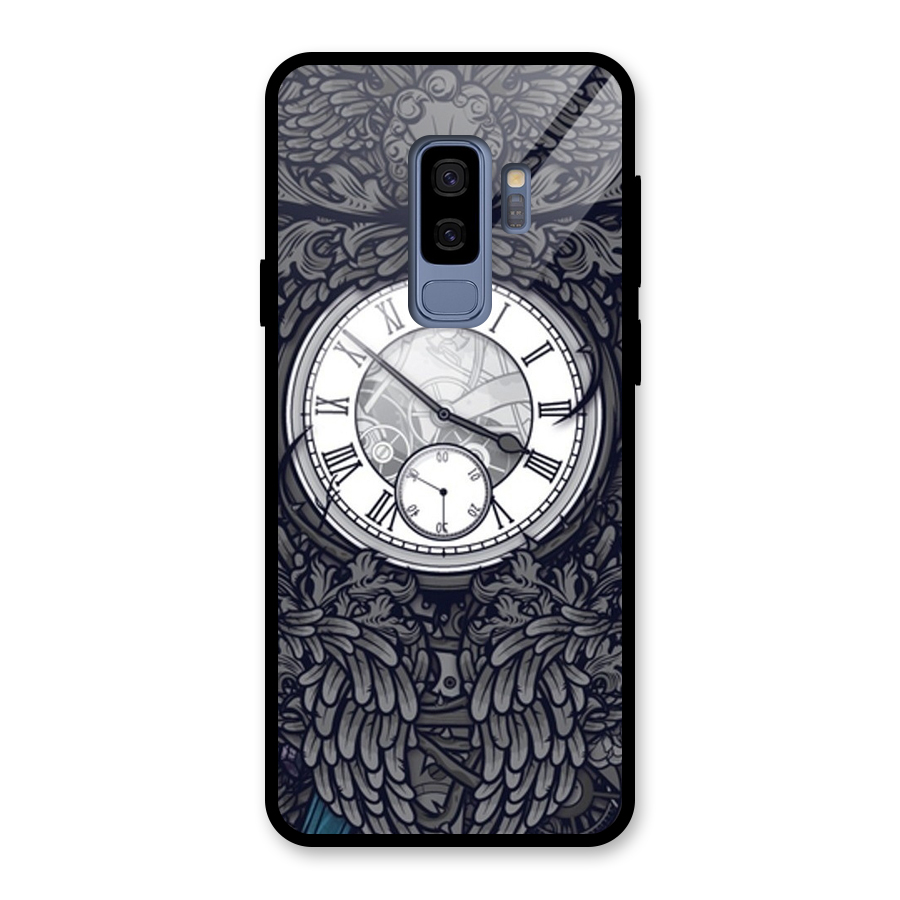 Wall Clock Glass Back Case for Galaxy S9 Plus