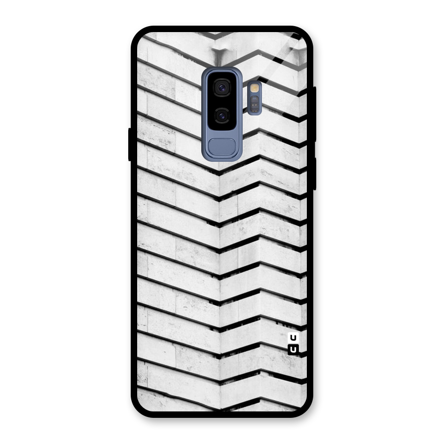 Wall Zig Zag Glass Back Case for Galaxy S9 Plus