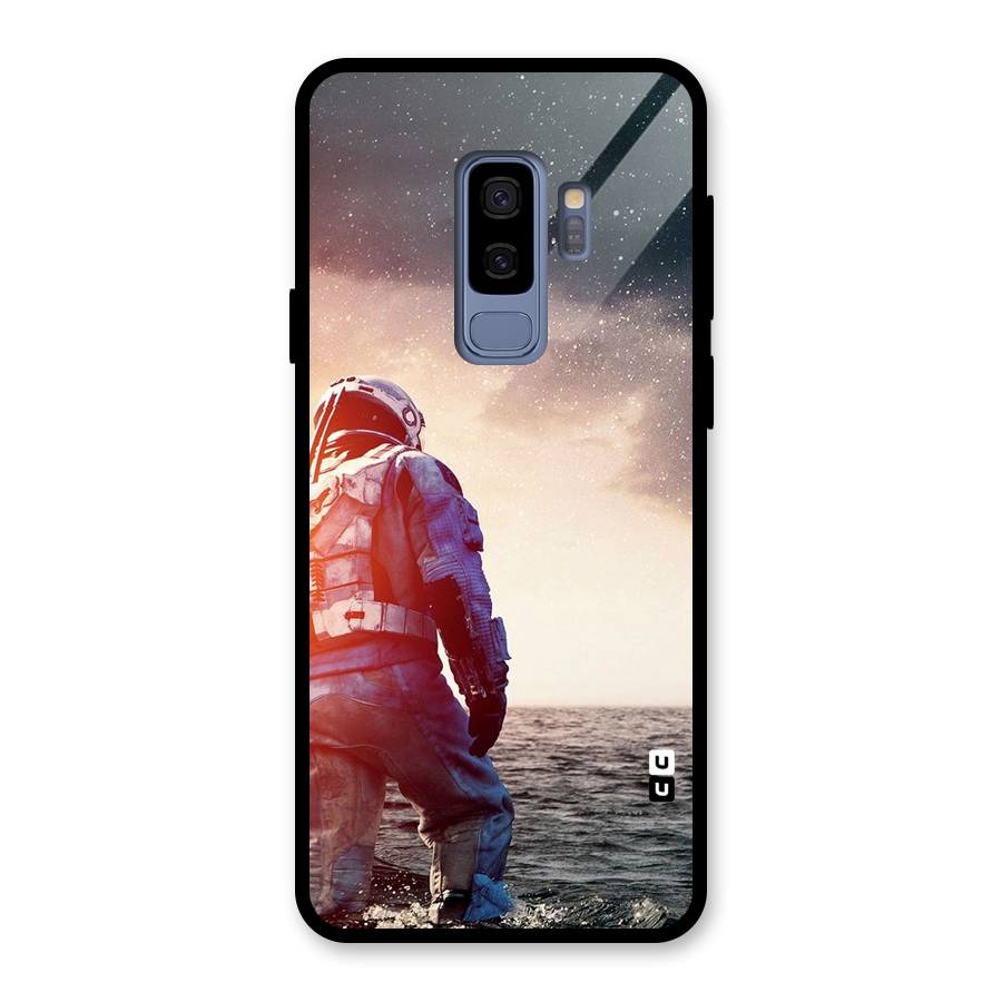 Water Astronaut Glass Back Case for Galaxy S9 Plus