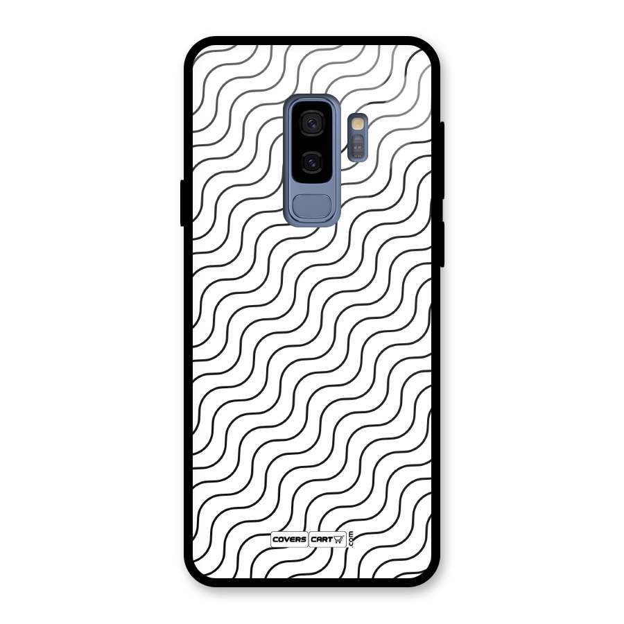 Wavy Pattern Glass Back Case for Galaxy S9 Plus