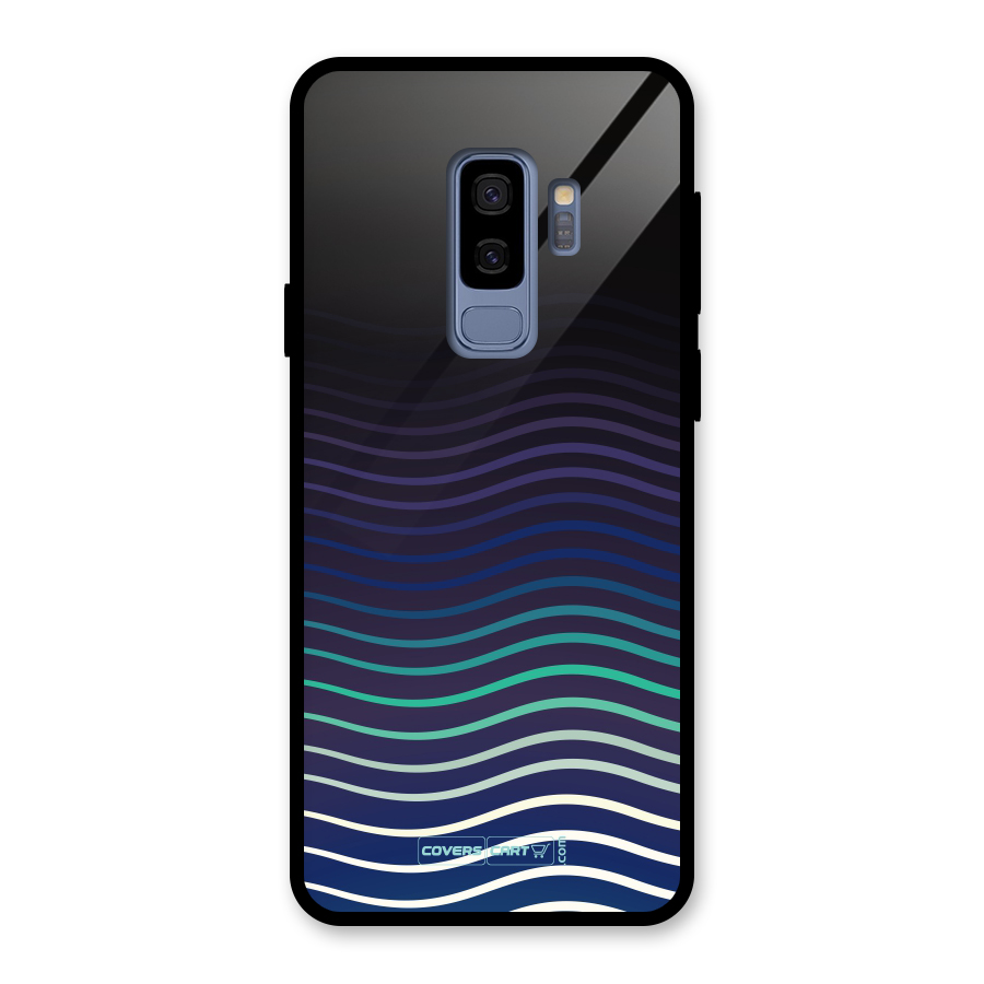 Wavy Stripes Glass Back Case for Galaxy S9 Plus