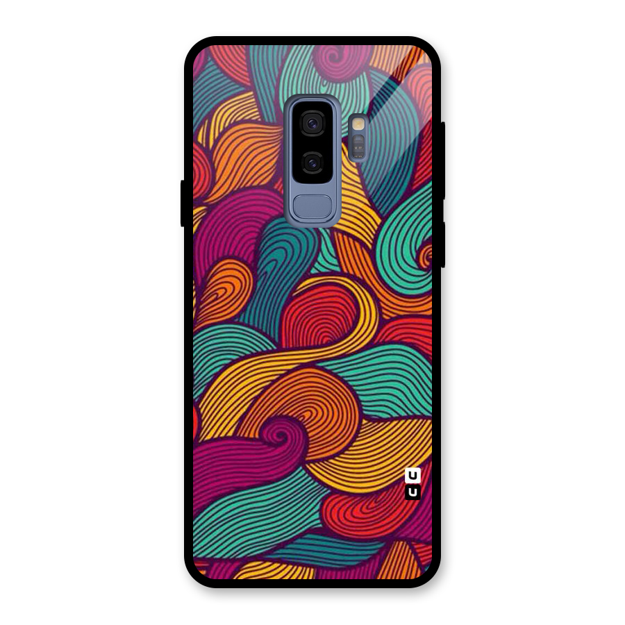 Whimsical Colors Glass Back Case for Galaxy S9 Plus