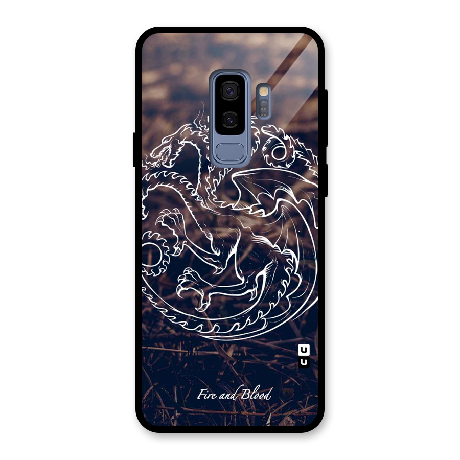 White Circle Glass Back Case for Galaxy S9 Plus